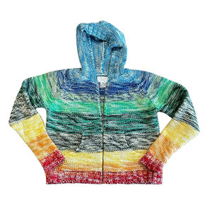 Vintage 1997 Delia’s Free People Rainbow Zip Hoodie Sweater
